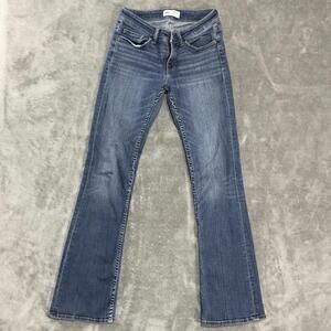 BKE Stella Jeans Womens 27x33.5 Slim Fit Low Rise Bootcut Stretch Denim Blue